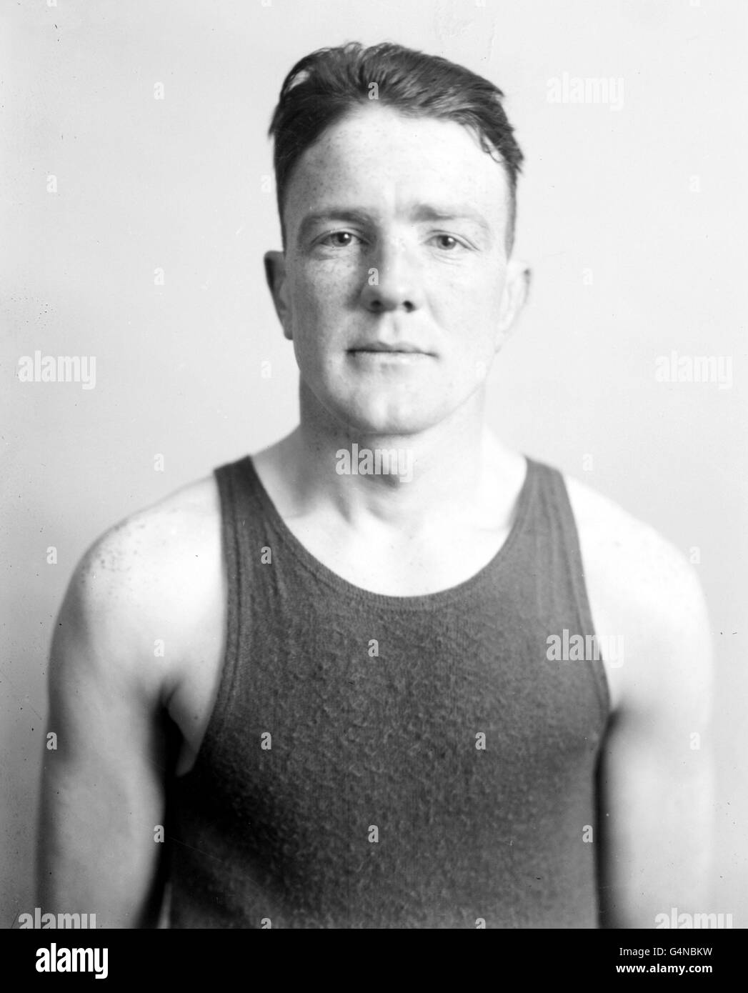 Joe Lynch boxeur américain. Joe Lyncch, boxeur américain de bantam-poids, 1919. Banque D'Images