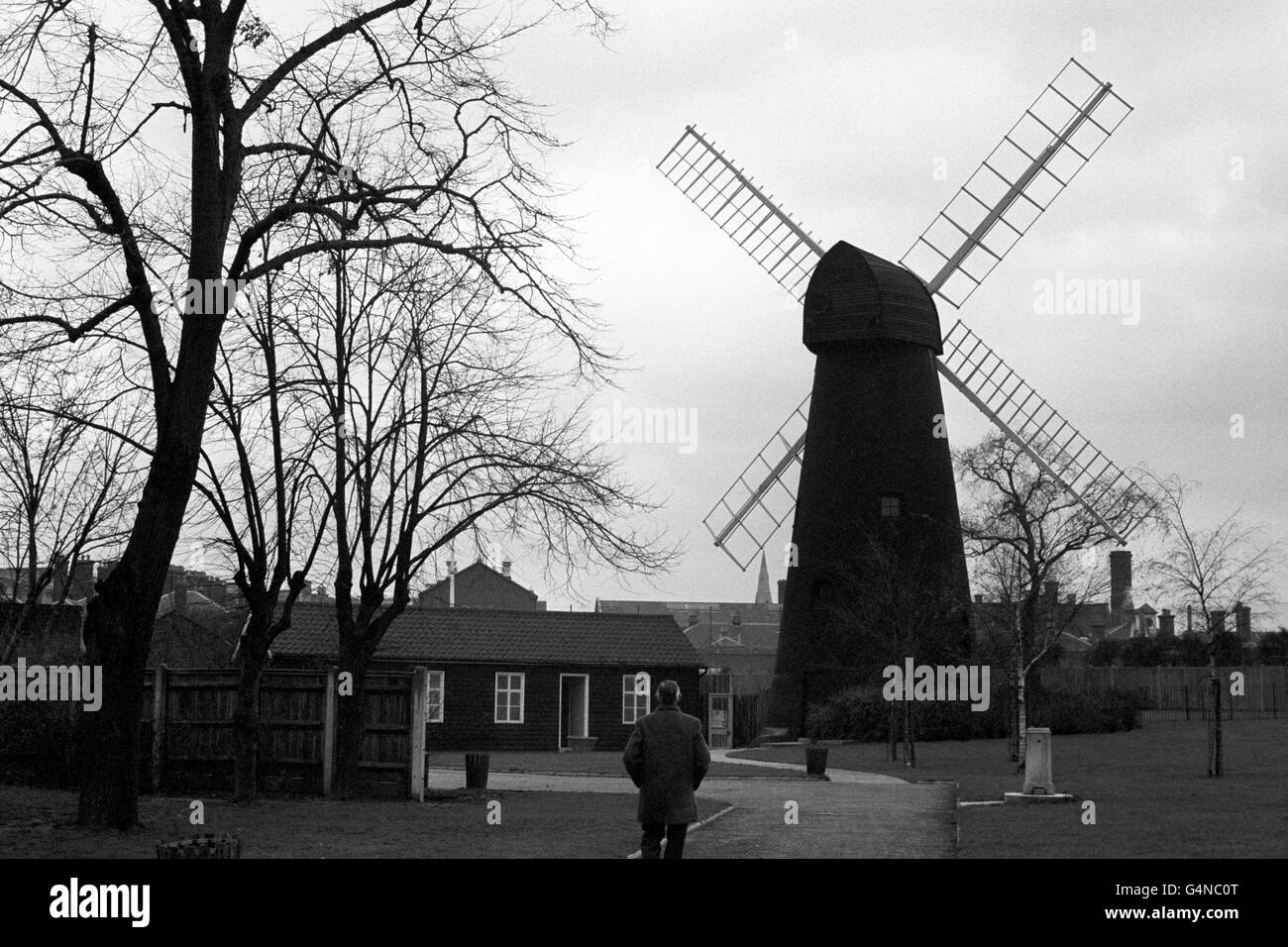 Bâtiments et monuments - moulins à vent - Londres.Le moulin à vent de Brixton dans le sud de Londres. Banque D'Images