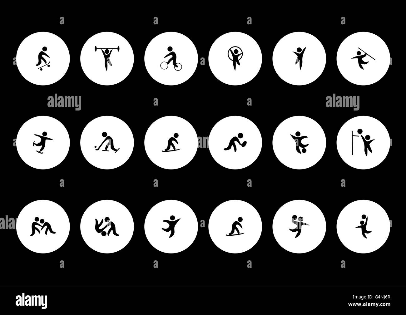 Sport vector icons - icônes web Banque D'Images