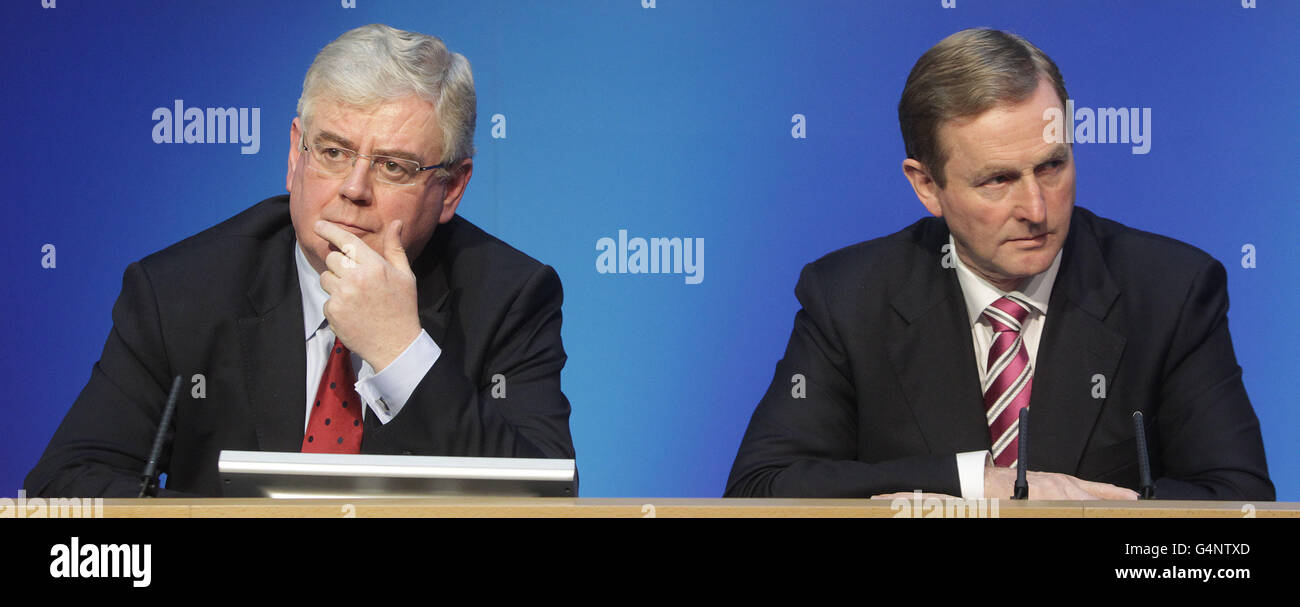 La création d'emploi conférence de presse Banque D'Images