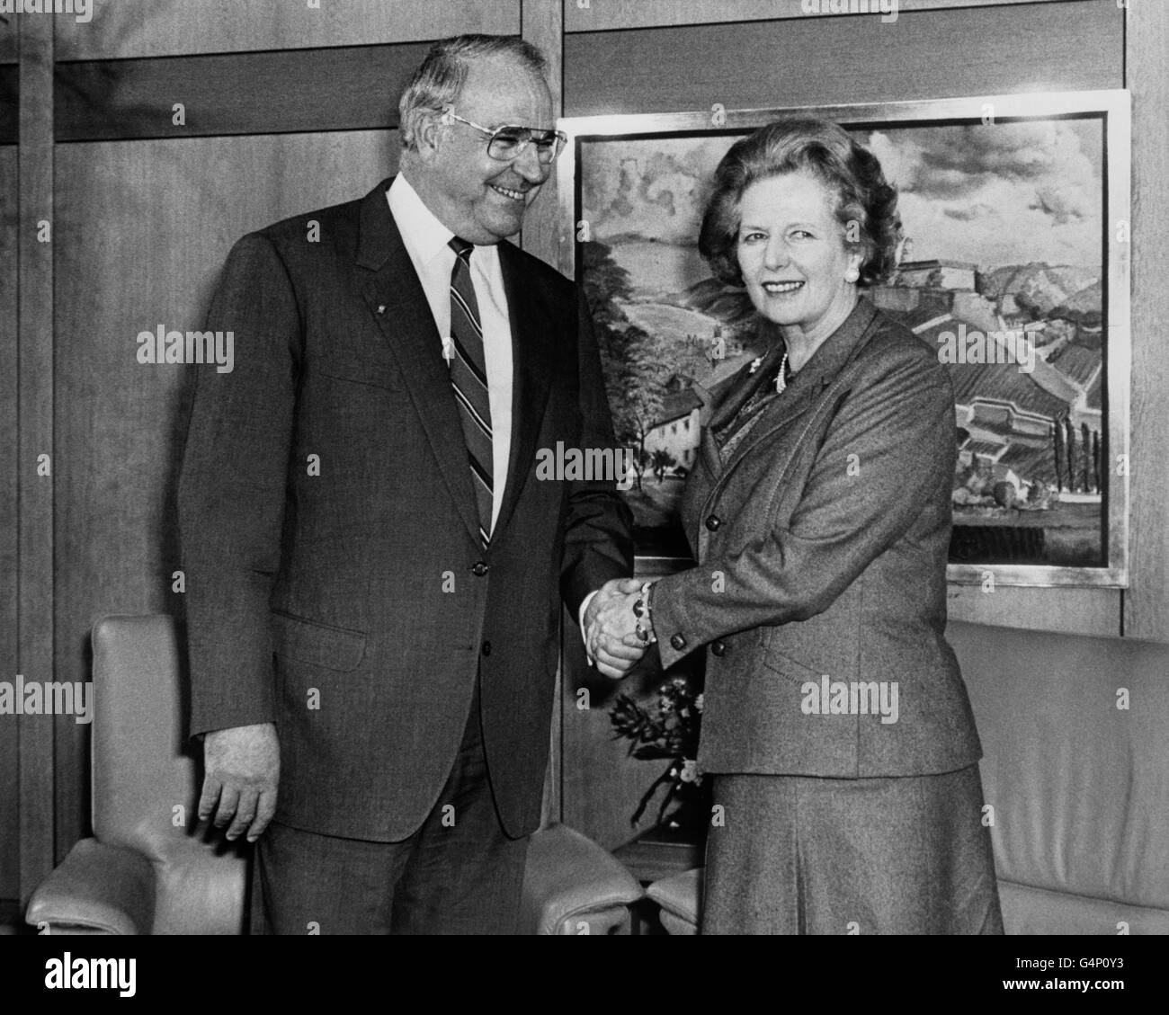 Politique - Margaret Thatcher - Bonn, Allemagne de l'Ouest Banque D'Images
