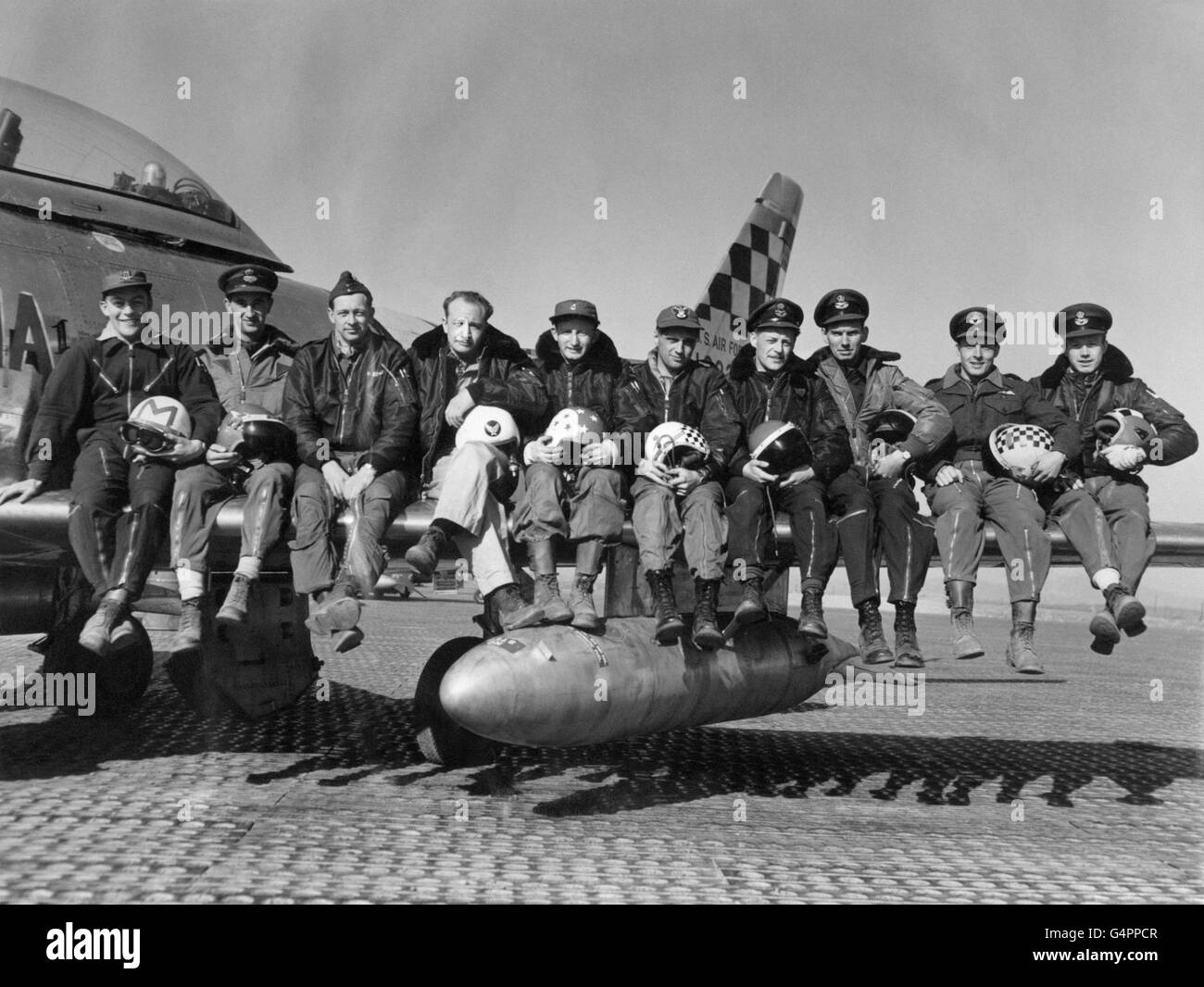 Aviation - Pilotes de la Royal Air Force - Corée Banque D'Images