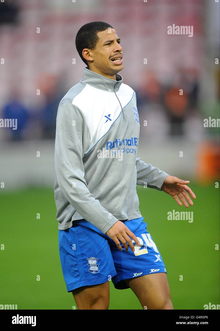 Football - championnat de npower football League - Blackpool / Birmingham City - Bloomfield Road. Curtis Davies, Birmingham Banque D'Images