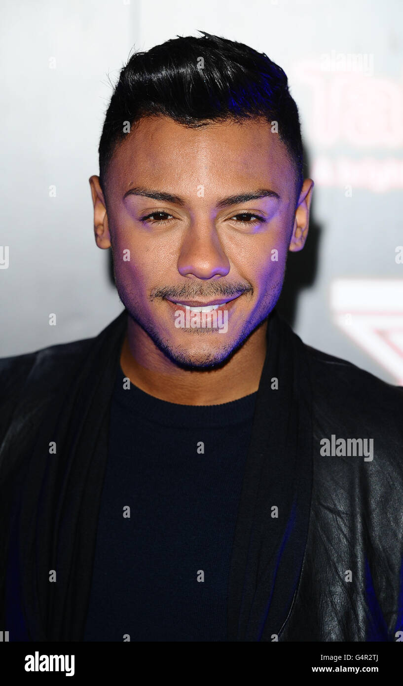 Marcus Collins lors d'une conférence de presse pour les 4 derniers participants au X Factor, à Talk Talk Talk à Londres. Banque D'Images