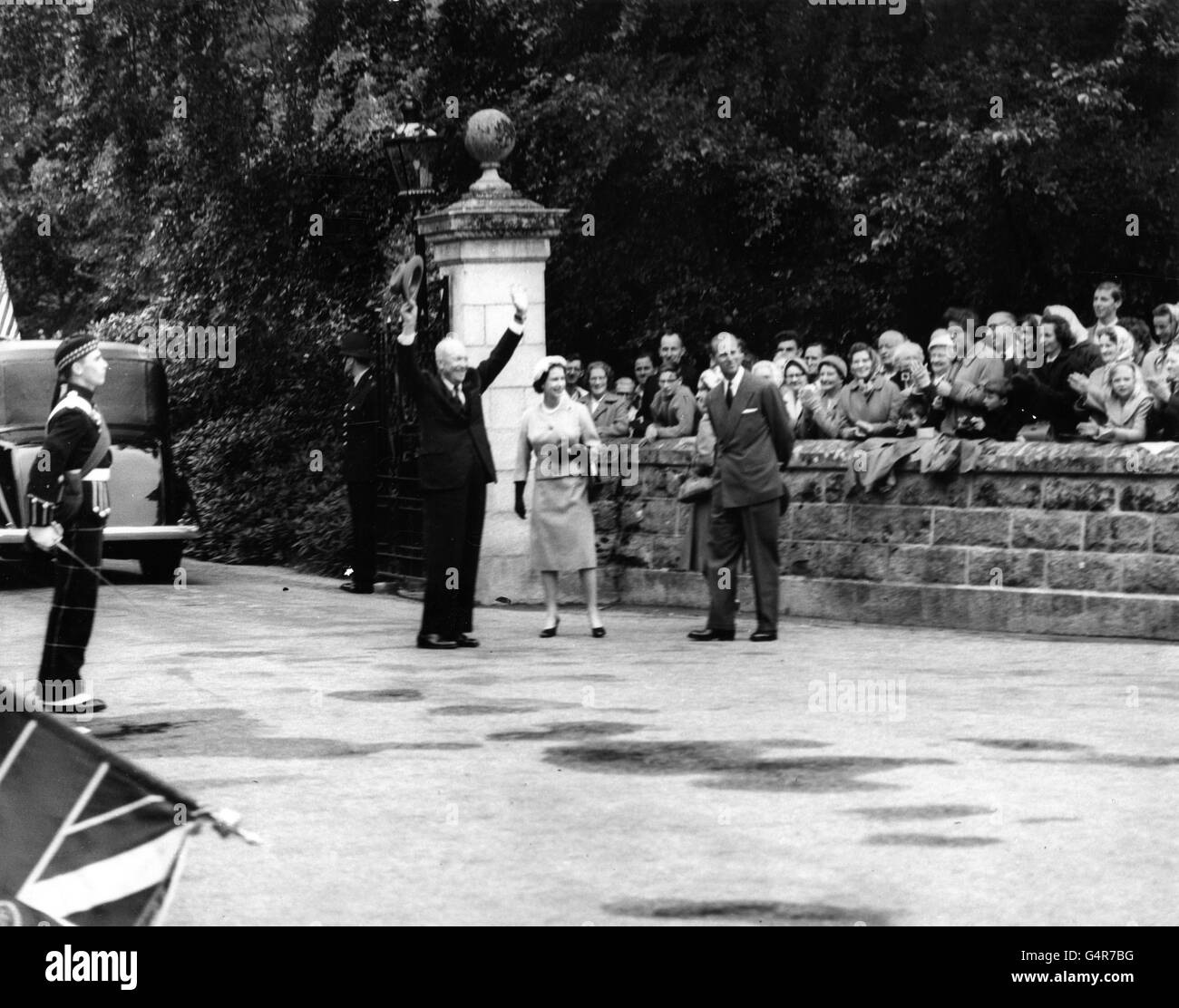 Politique - Dwight D. Eisenhower Visite d'État au Royaume-Uni - Balmoral Banque D'Images