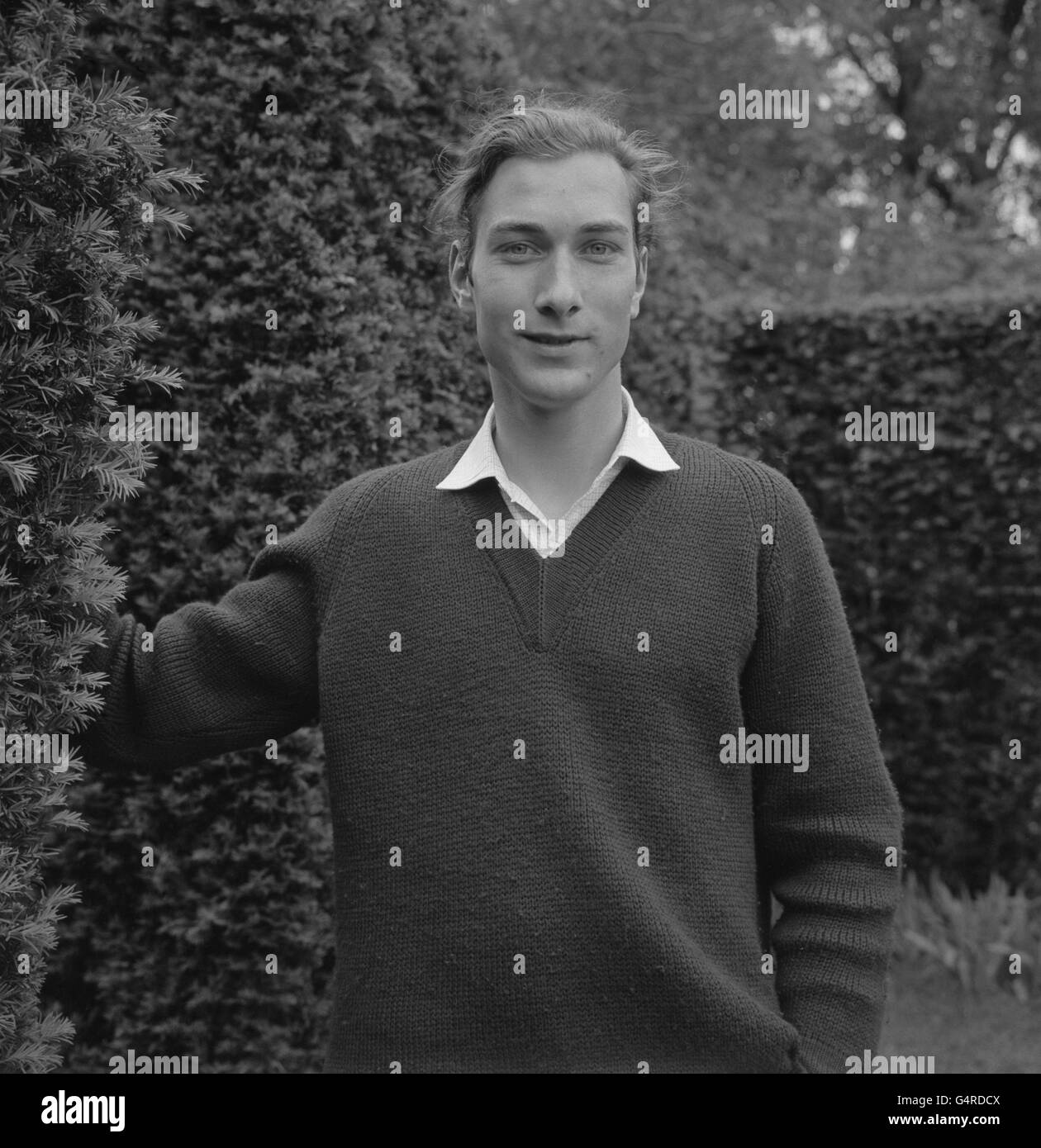 Prince William de Gloucester dans le domaine de la maison familiale à Barnwell Manor. Banque D'Images