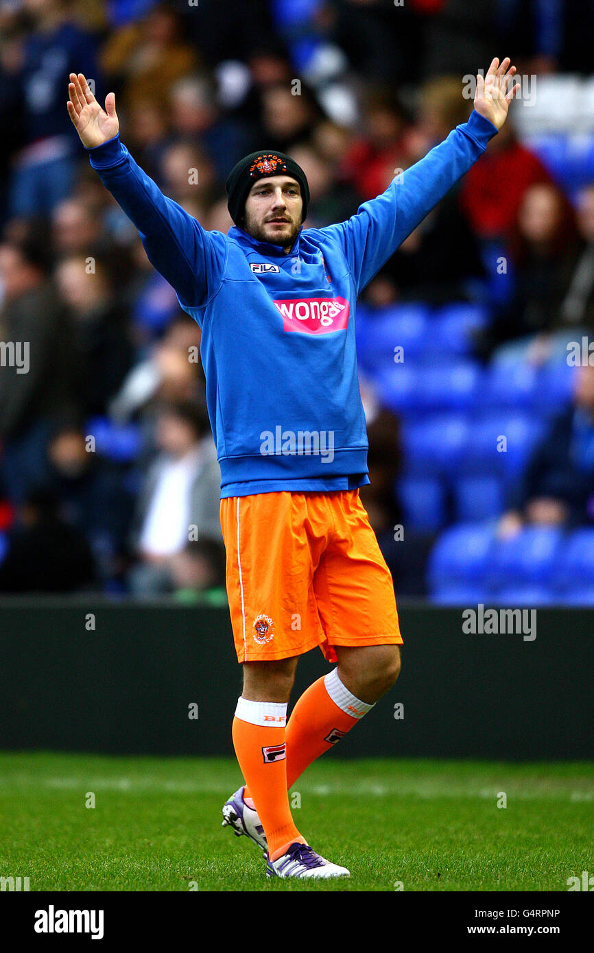 Football - championnat de npower football League - Birmingham City / Blackpool - St Andrews. Neal Eardley, Blackpool Banque D'Images