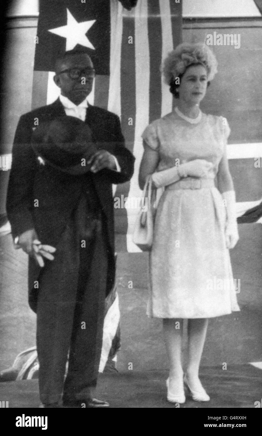 Image - La reine Elizabeth II visite d'État au Libéria - Monrovia Banque D'Images