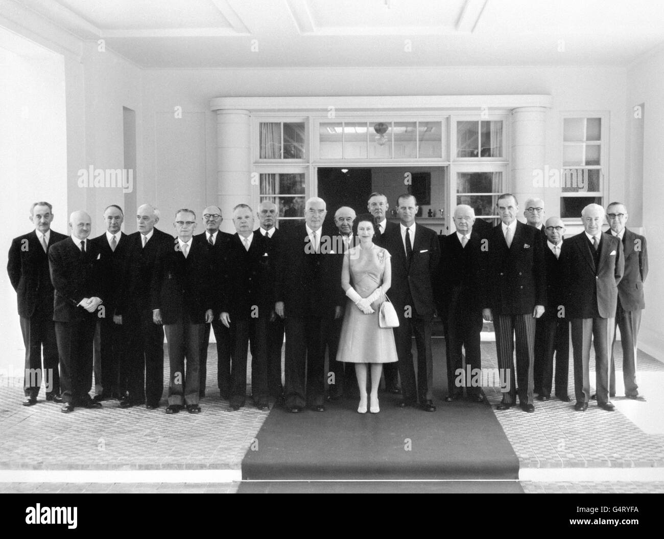 Image - La reine Elizabeth II Tour de l'Australie - Canberra Banque D'Images