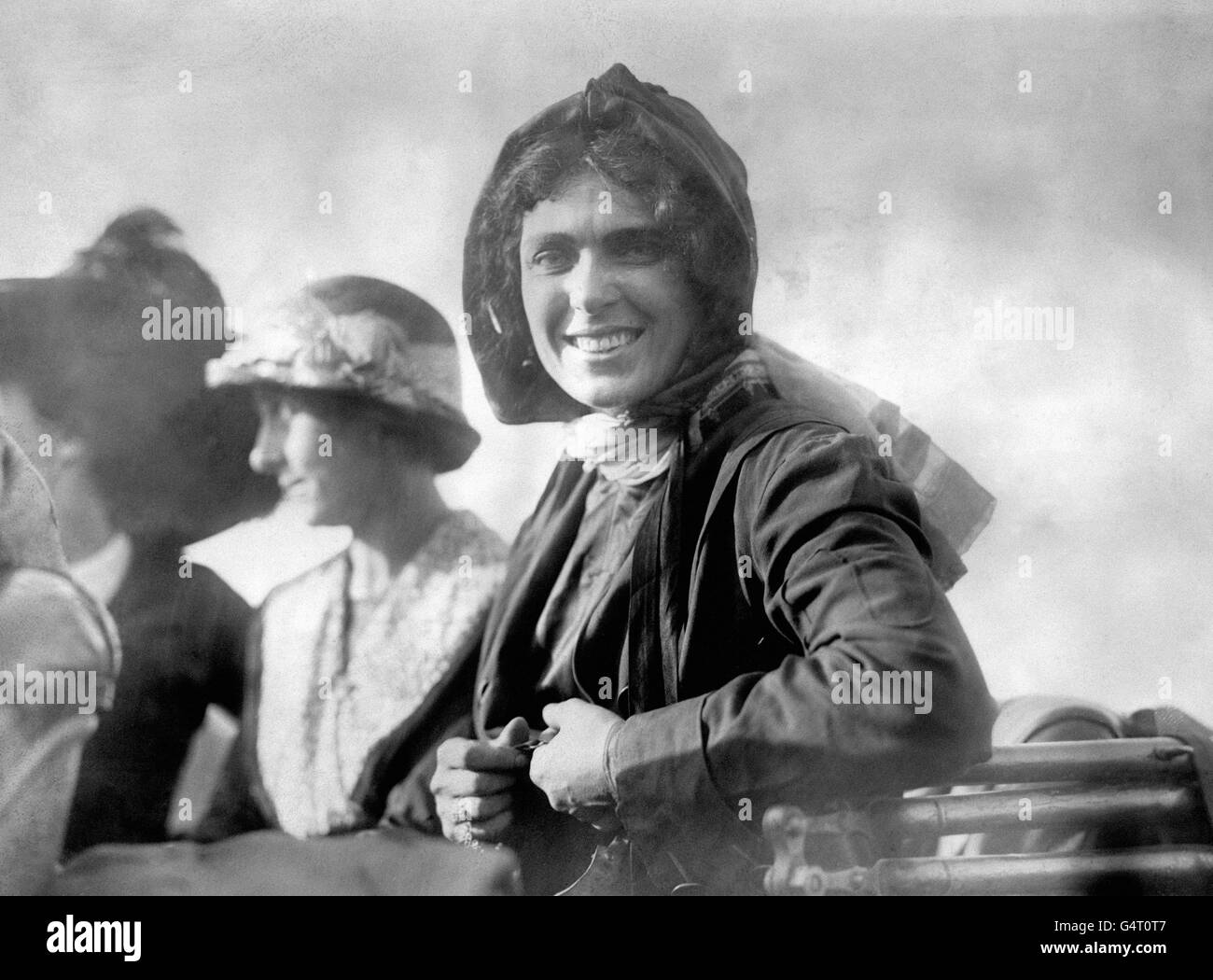 Harriet Quimby, un ancien aviateur américain. En 1911, elle est devenue la première femme à obtenir un permis de pilote aux États-Unis. En 1912, elle est devenue la première femme à traverser la Manche. Banque D'Images