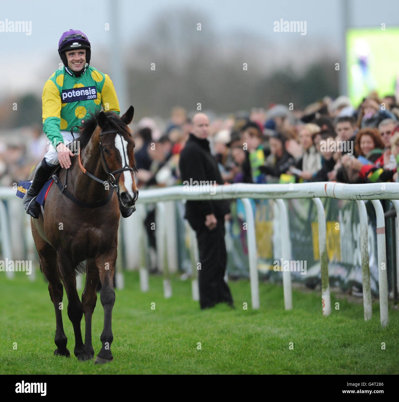 Les courses de chevaux - Le Festival d'hiver de William Hill 2011 - King George VI Steeple Chase - Kempton Park Banque D'Images