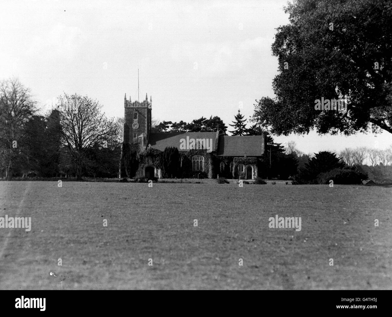 Un fichier de bibliothèque image de l'église de Sandringham en 1914.. Un fichier de bibliothèque image de l'église Sandringham en 1914. Banque D'Images