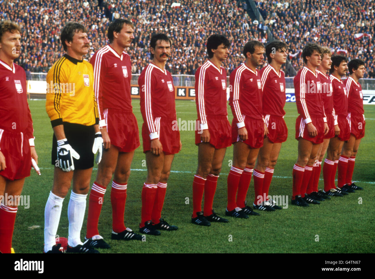 Football - Coupe du Monde de la FIFA 1986 - Un groupe de qualification - - Pologne / Belgique - Stade de Silésie, Chorzow Photo Stock - Alamy