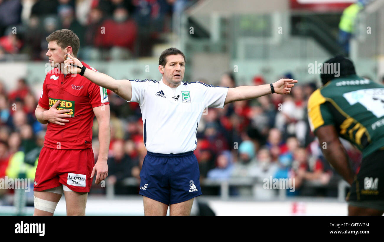 Rugby Union - Heineken Cup - Pool 1 - Scarlets v Northampton Saints - Parc Y Scarlets Banque D'Images