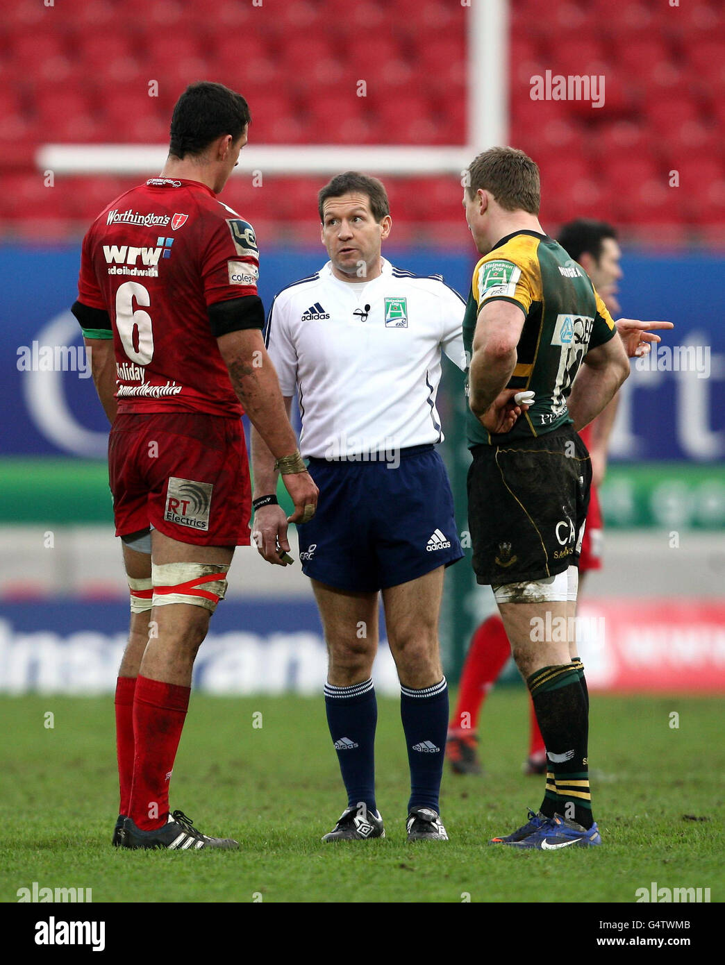 Rugby Union - Heineken Cup - Pool 1 - Llanelli Scarlets v Northampton Saints - Parc Y Scarlets Banque D'Images