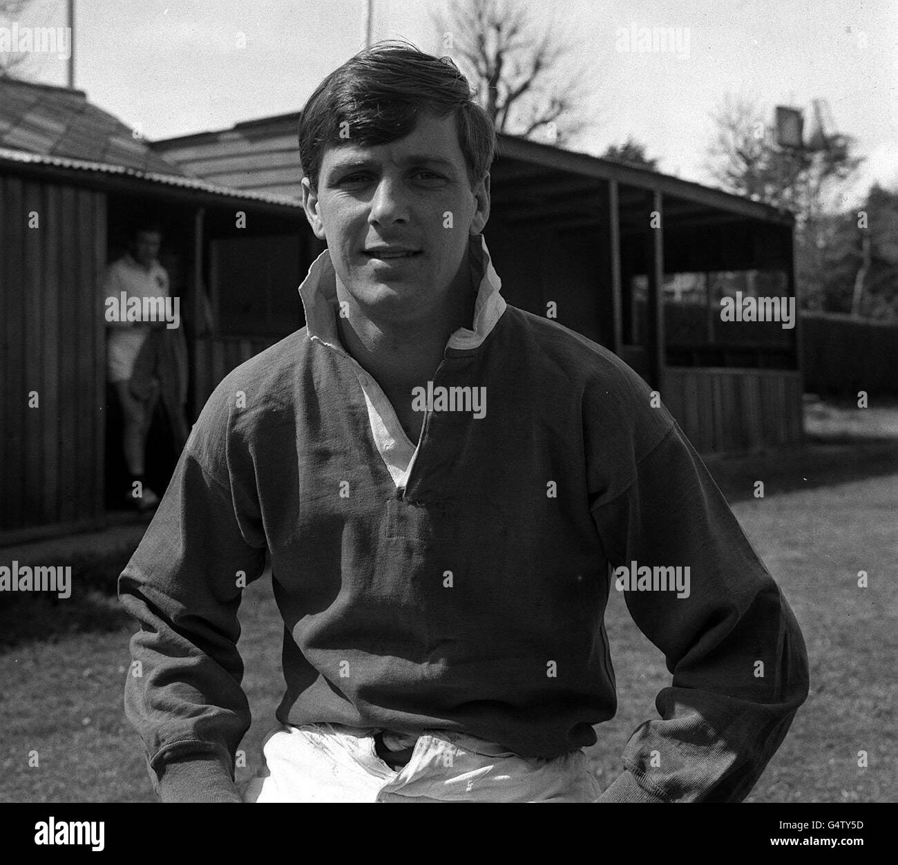 Barry John de Cardiff, l'un des 29 membres de l'équipe se préparant au match de rugby du pays de Galles contre les Springboks, touristes sud-africains, au Cardiff Arms Park. Banque D'Images