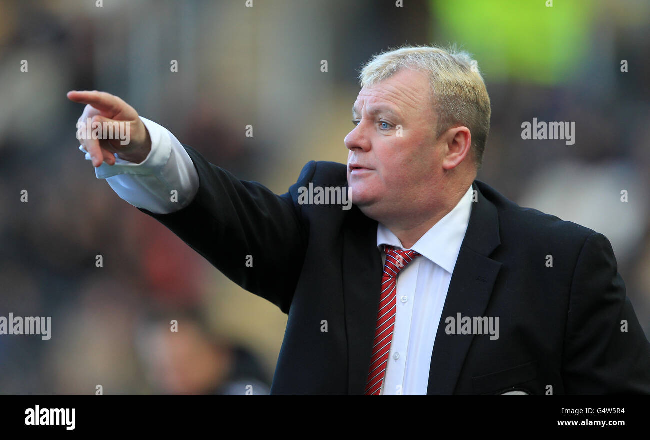 Football - FA Cup - quatrième tour - Hull City / Crawley Town - KC Stadium. Steve Evans, directeur de Crawley Town Banque D'Images