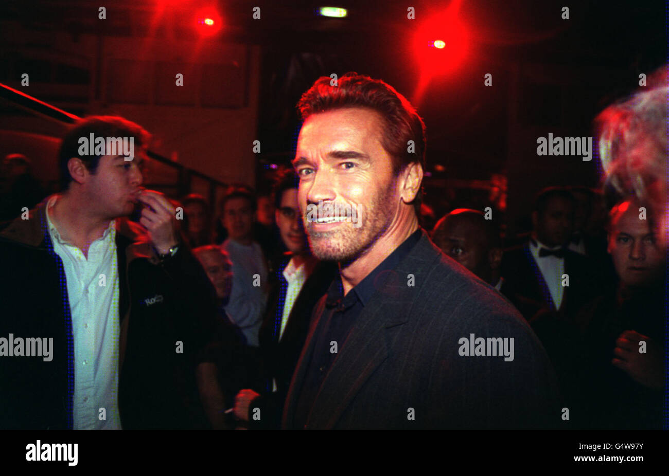 Arnold Schwarzenegger lors de la première de son nouveau blockbuster surnaturel de fin de journée dans un complexe cinématographique de Surrey Quays, dans le sud-est de Londres. Banque D'Images