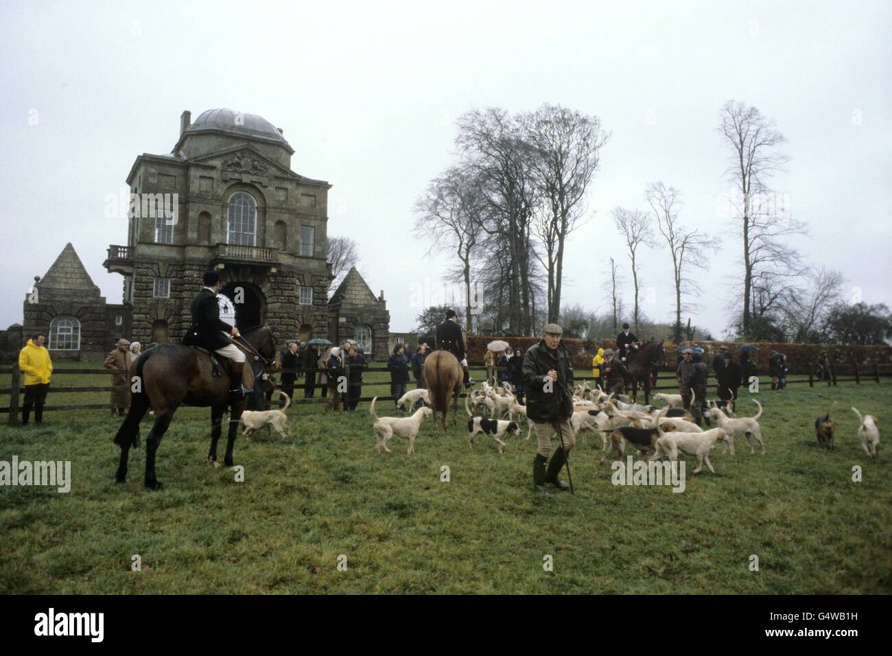 La chasse - Chasse au duc de Beaufort - Gloucestershire Banque D'Images La chasse - Chasse au duc de Beaufort - Gloucestershire Banque D'Images