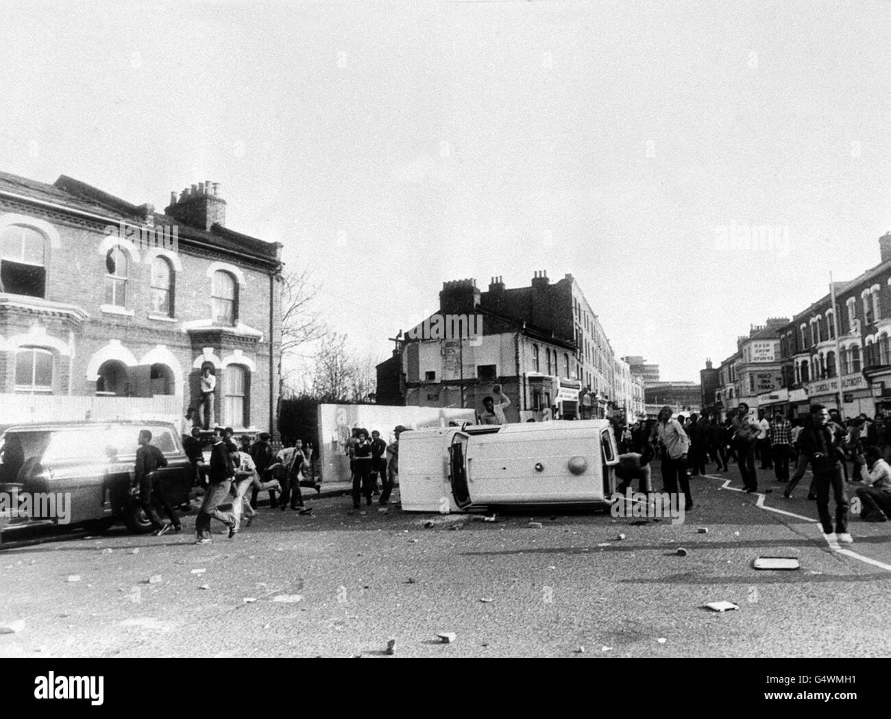 Émeutes de Brixton Banque D'Images