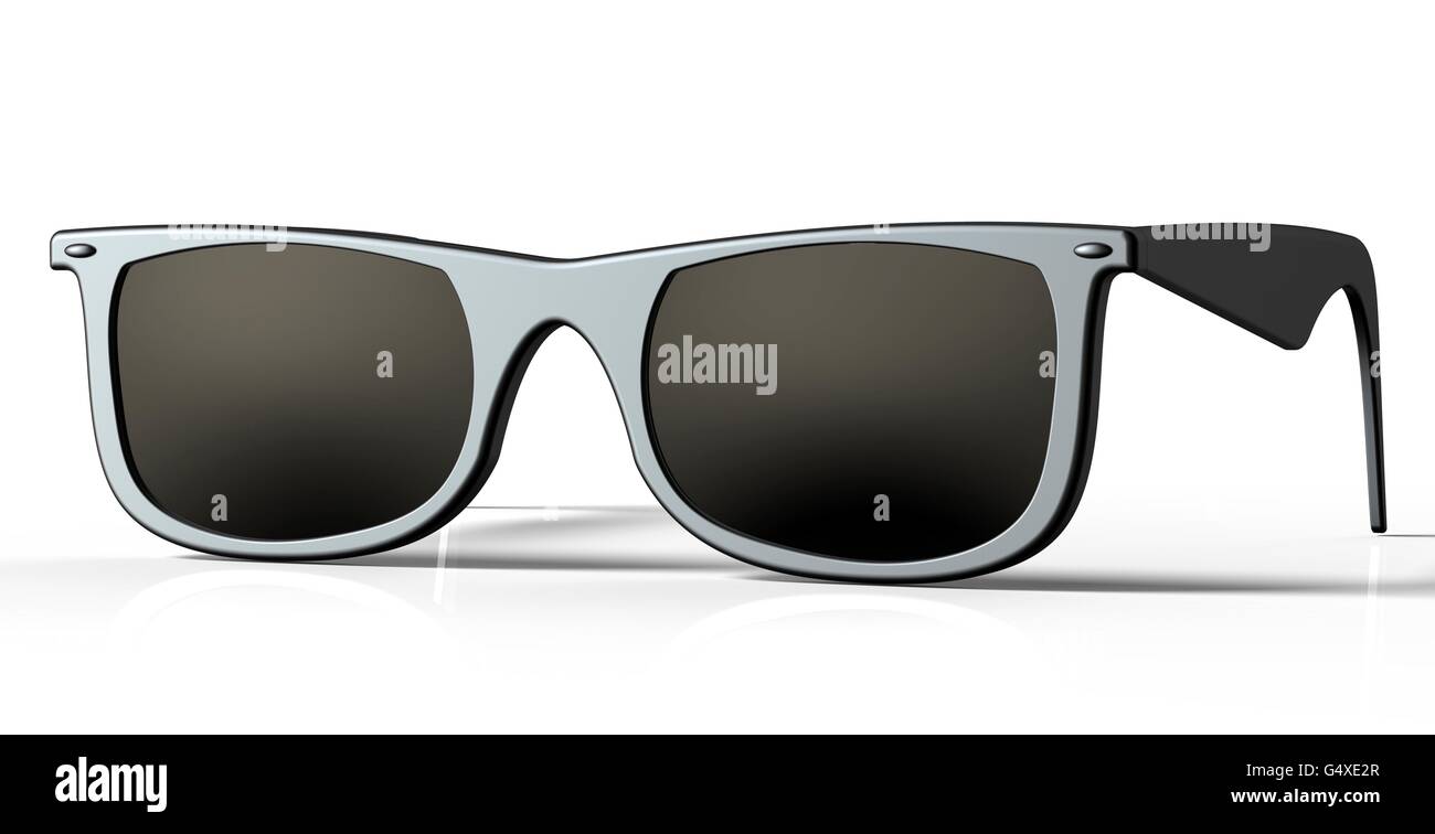 Lunettes de soleil sombre sur un arrière-plan Banque D'Images