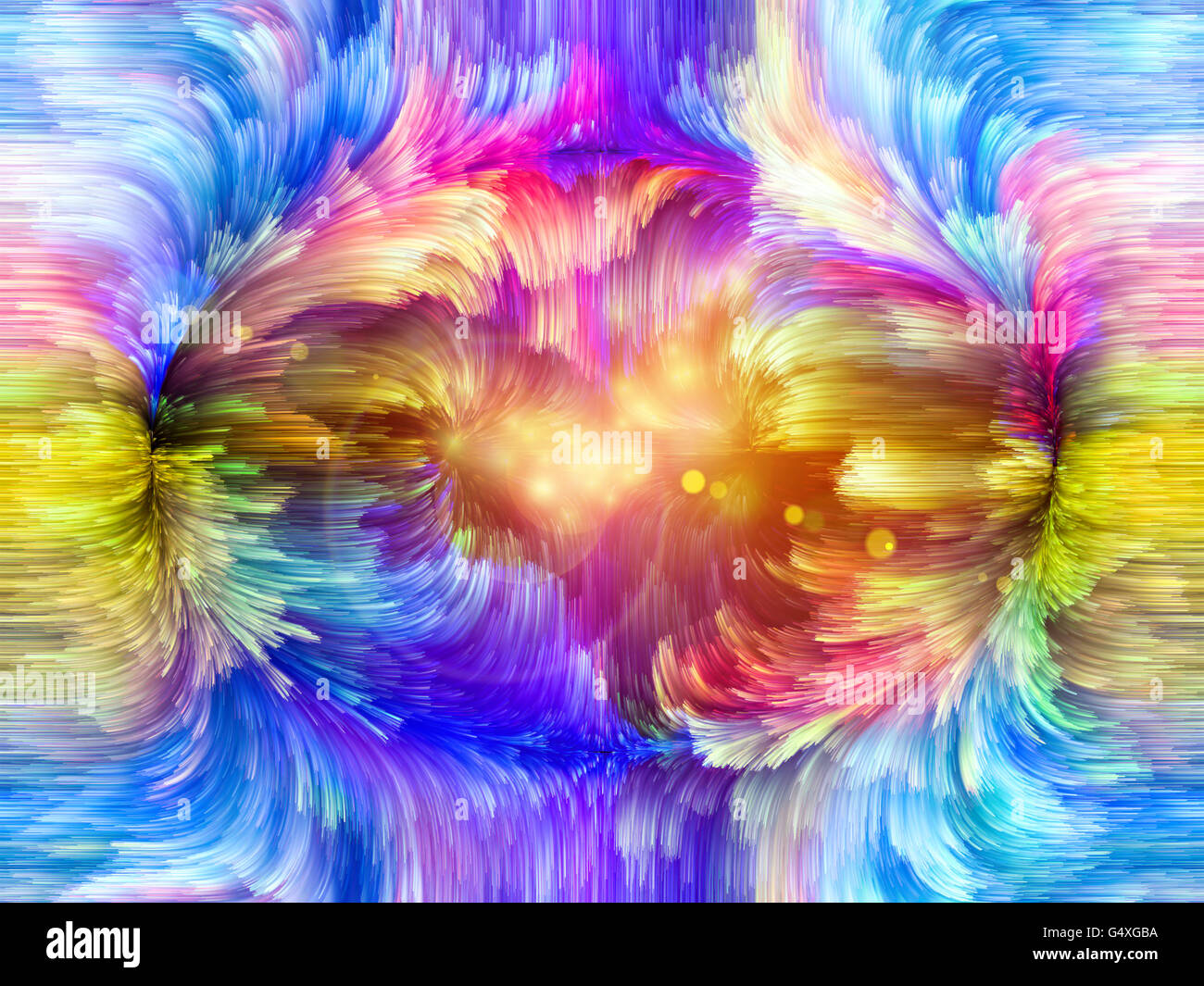 Explosion de couleurs série. Composition des traînées colorées sur l'objet de design, l'art et l'imagination Banque D'Images