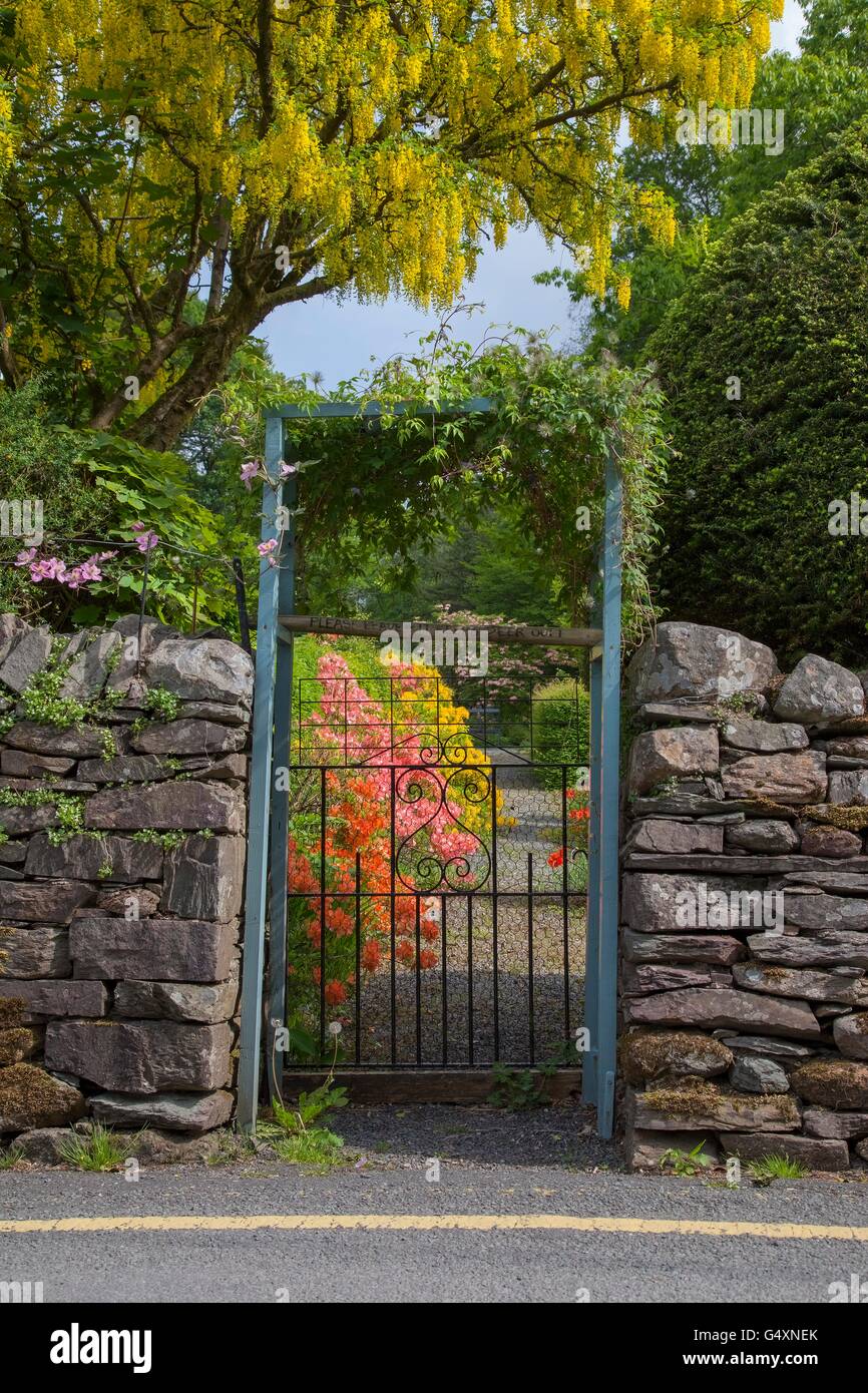 Chalet jardin, Grasmere, Lake District, Cumbria, Angleterre Banque D'Images