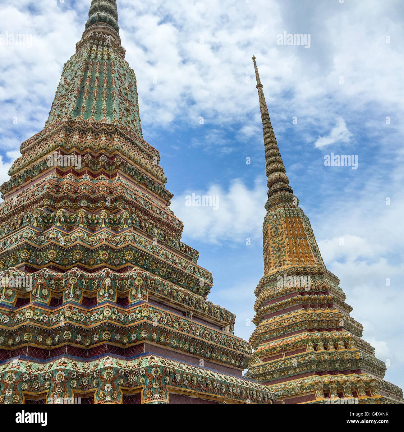 La Thaïlande, le Centre de la Thaïlande, Bangkok, Wat Pho, le temple bouddhiste de royal dans le centre de la vieille ville historique Banque D'Images