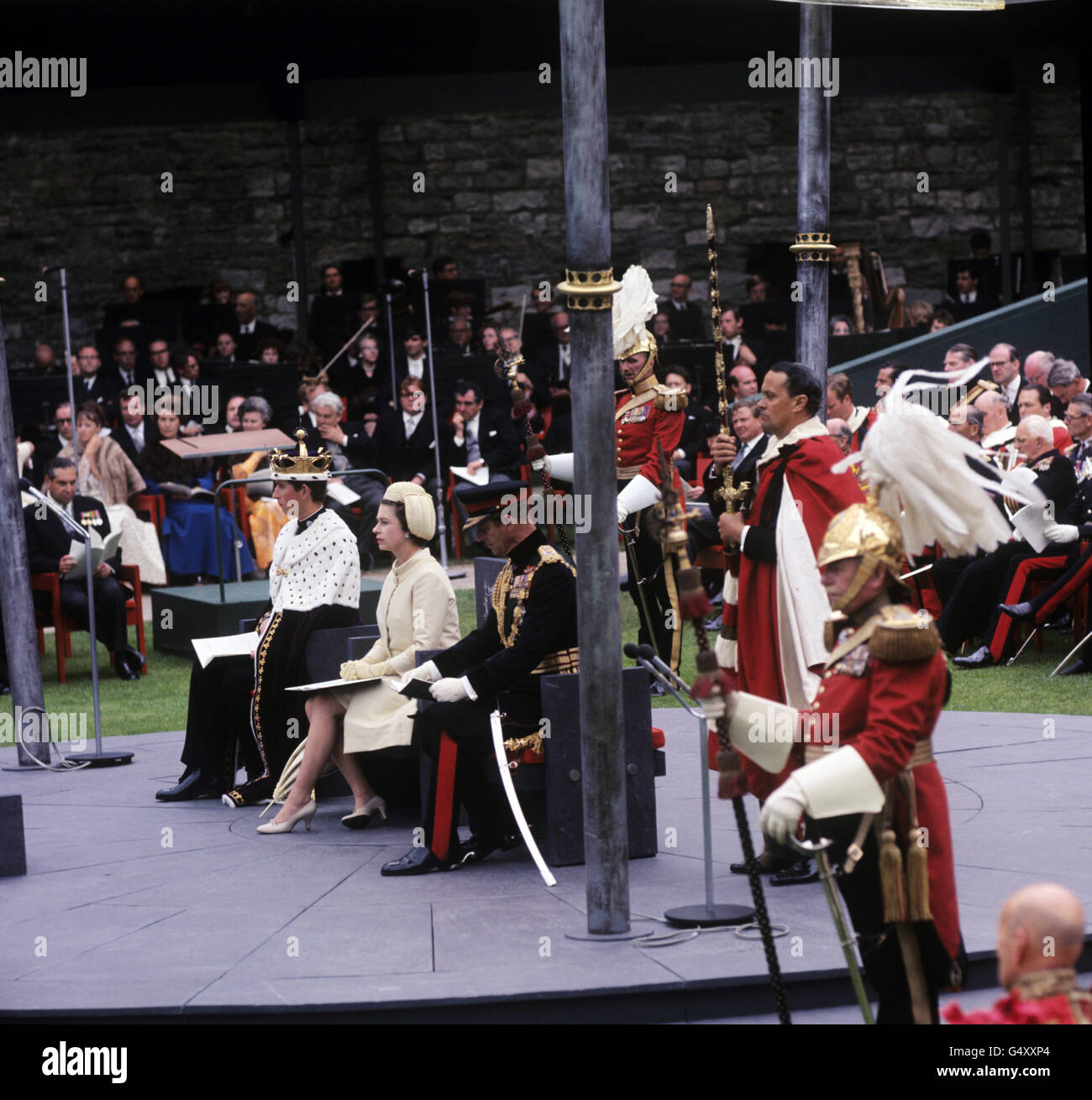 Image - Investiture du Prince de Galles - Château de Caernarfon Banque D'Images