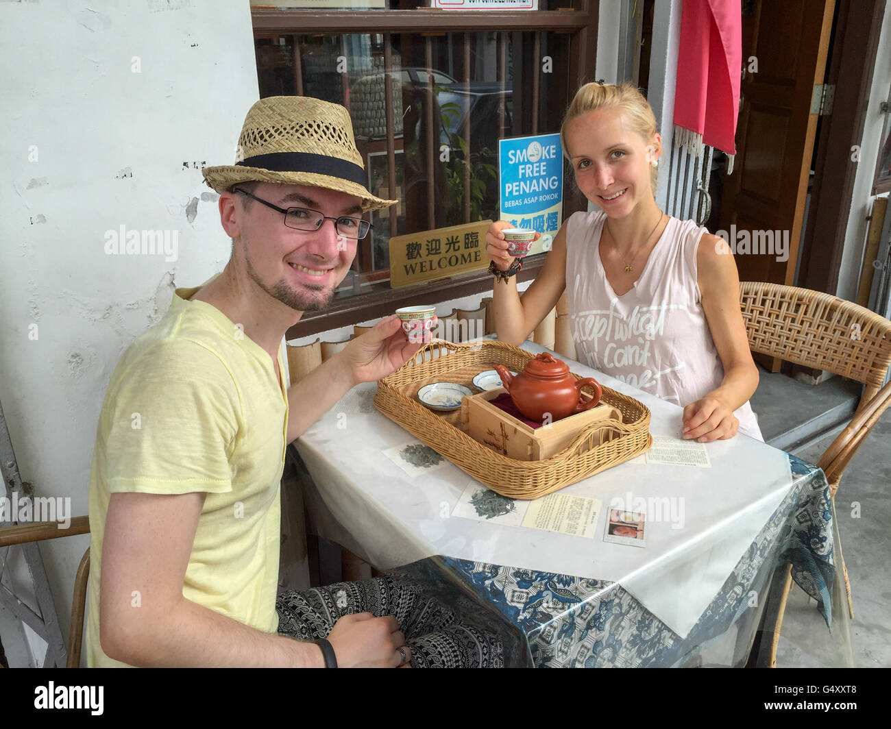 La Malaisie, Penang, cérémonie du thé à Penang en Malaisie Banque D'Images