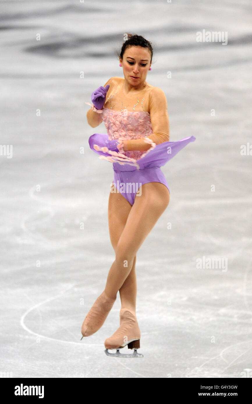 Patinage sur glace - Championnats européens de patinage artistique 2012 - deuxième jour - Motorpoint Arena.Birce Atabey de Turquie pendant le patinage gratuit des femmes prémilliaires Banque D'Images