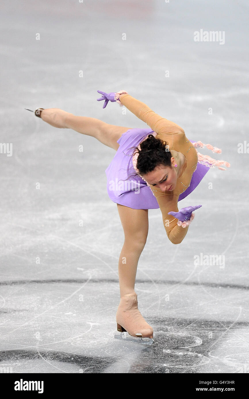 Patinage sur glace - Championnats européens de patinage artistique 2012 - deuxième jour - Motorpoint Arena.Birce Atabey de Turquie pendant le patinage gratuit des femmes prémilliaires Banque D'Images