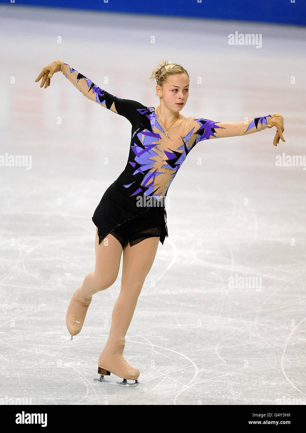 Patinage sur glace - Championnats européens de patinage artistique 2012 - deuxième jour - Motorpoint Arena.Ksenia Bakusheva, en Biélorussie, pendant le patinage gratuit des femmes prémilliaires Banque D'Images