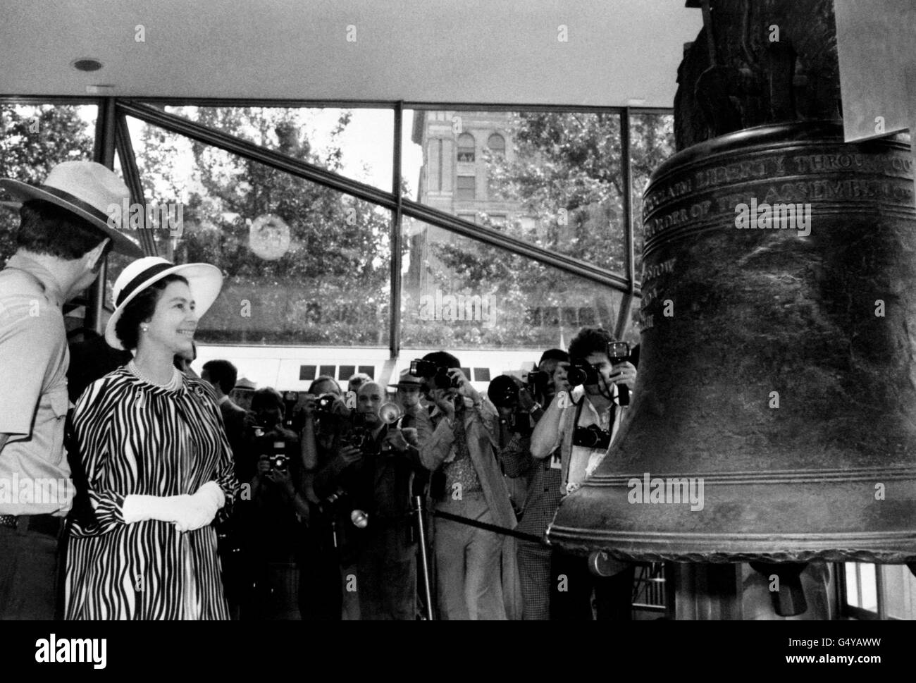 Image - La reine Elizabeth II visite d'État au USA - Philadelphie Banque D'Images