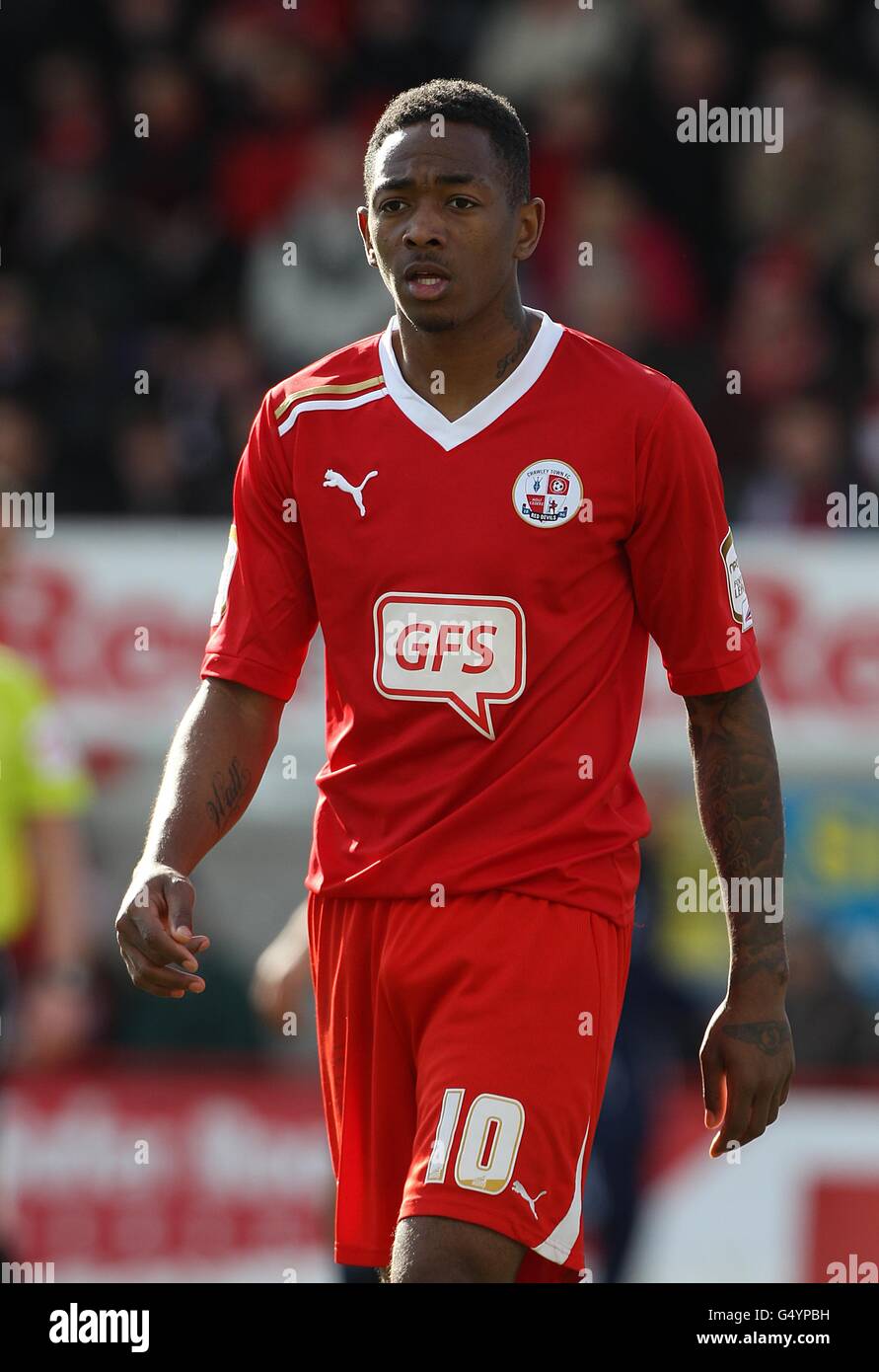 Football - FA Cup - Cinquième tour - Crawley Town / Stoke City - Broadfield Stadium. Sanchez Watt, Crawley Town Banque D'Images