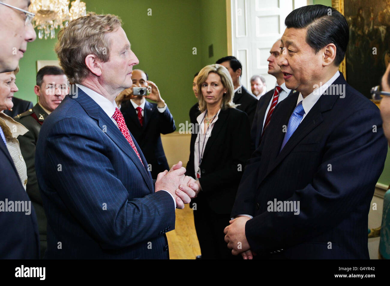 Xi visite en Irlande Banque D'Images