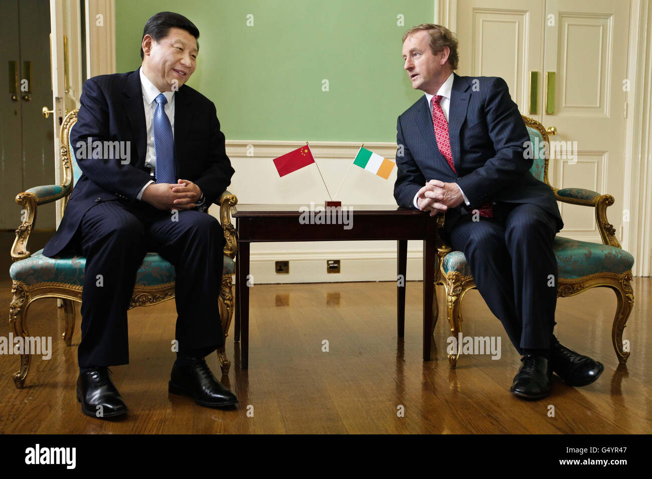 Xi visite en Irlande Banque D'Images