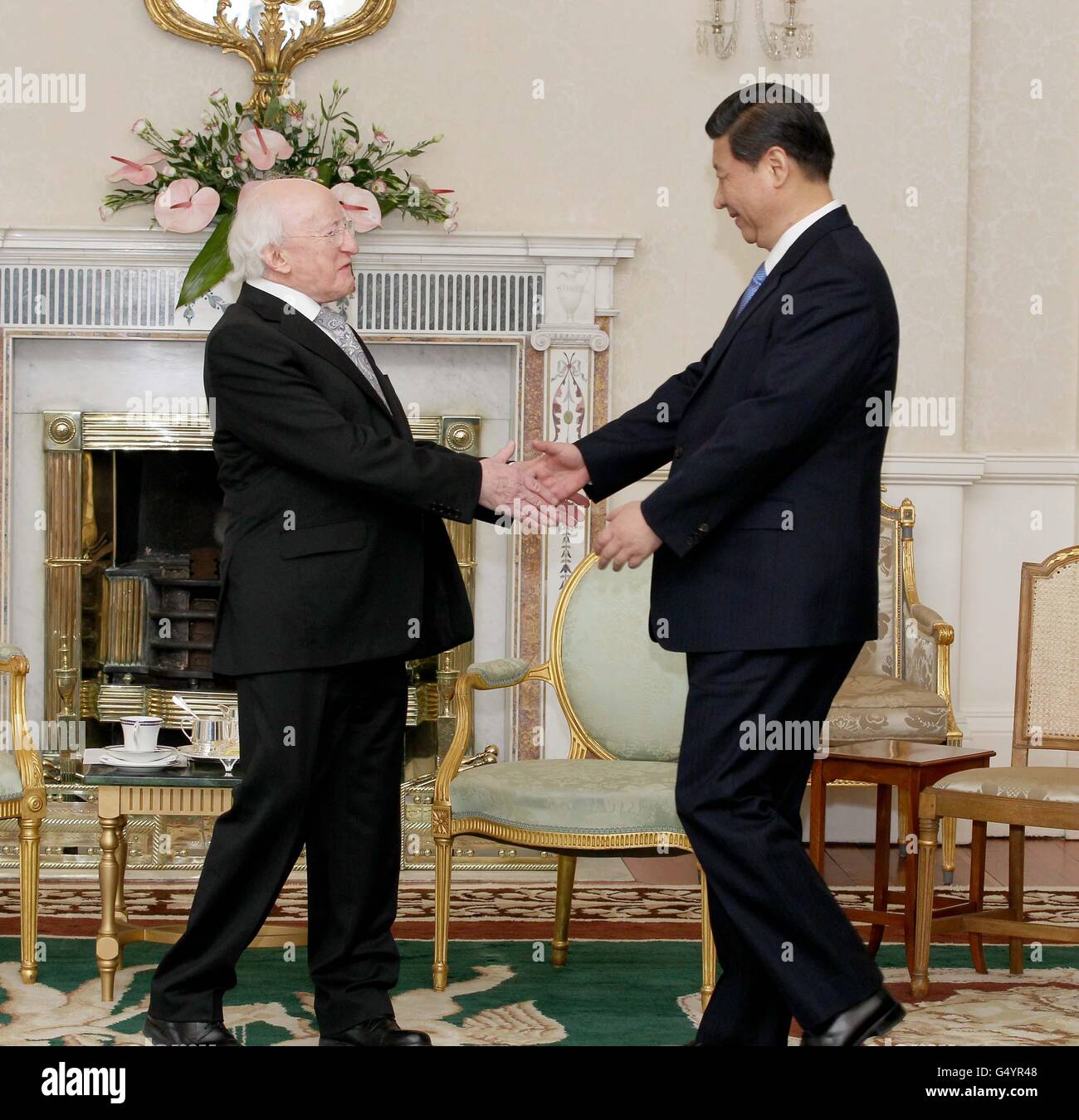 Xi visite en Irlande Banque D'Images