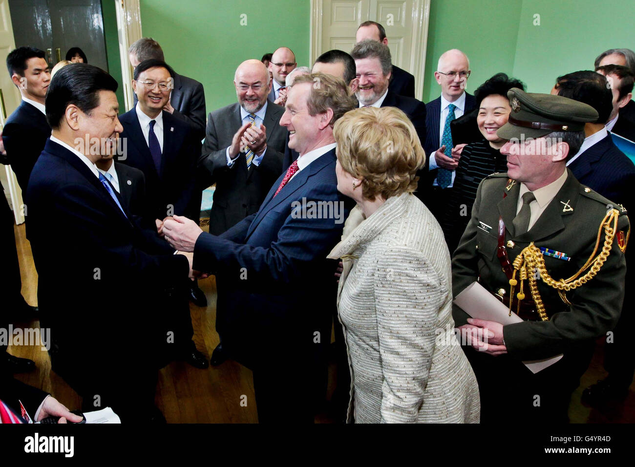 Xi visite en Irlande Banque D'Images