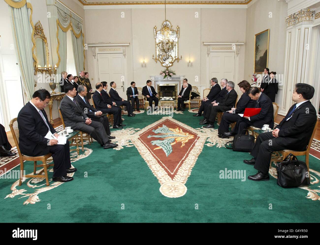 Xi visite en Irlande Banque D'Images