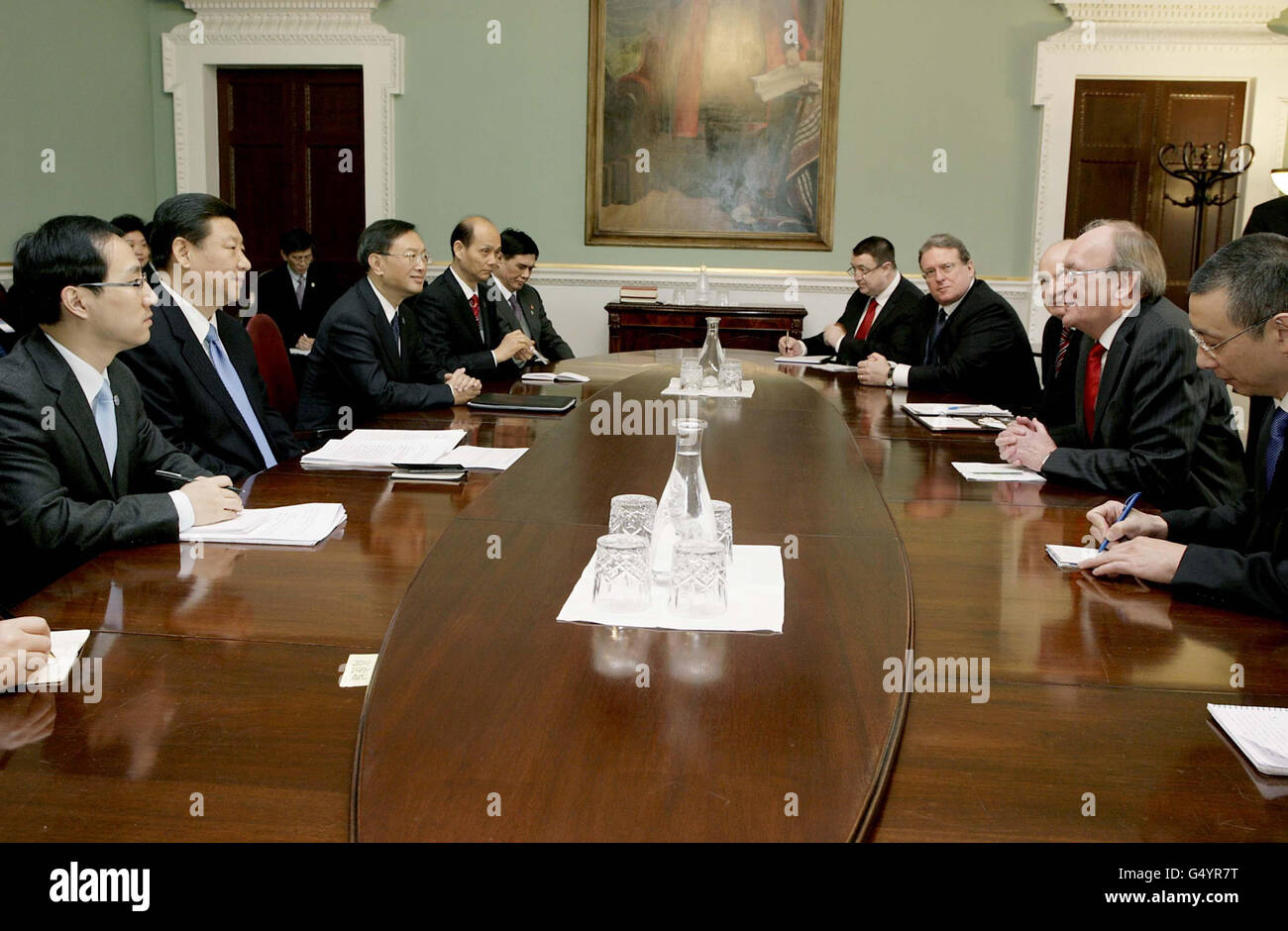 Xi visite en Irlande Banque D'Images