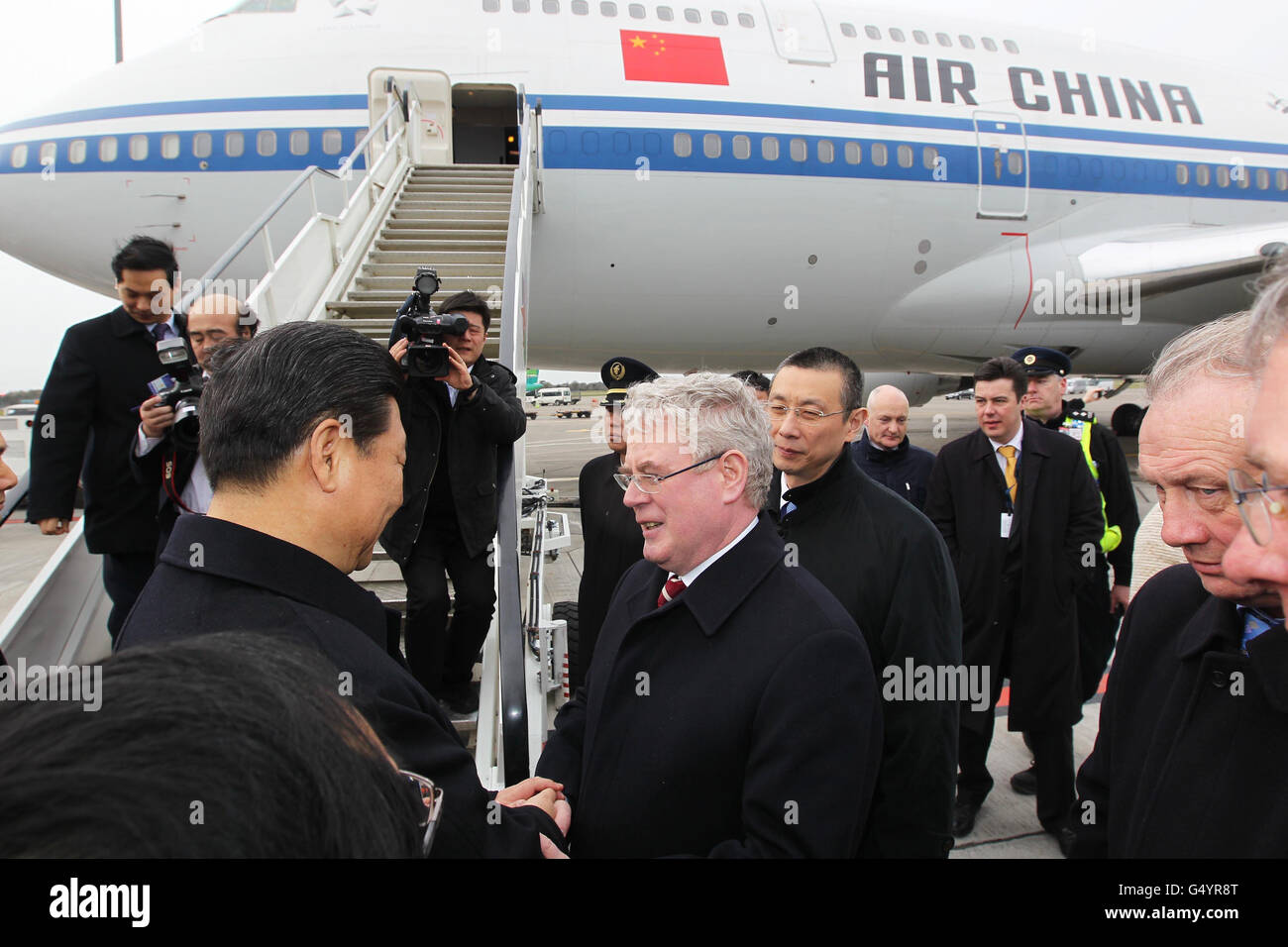 Xi visite en Irlande Banque D'Images