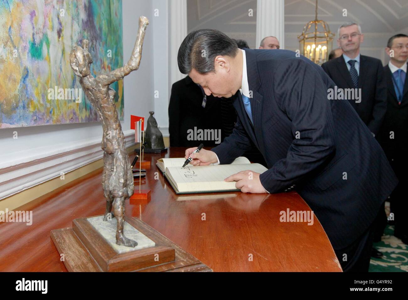 Xi visite en Irlande Banque D'Images