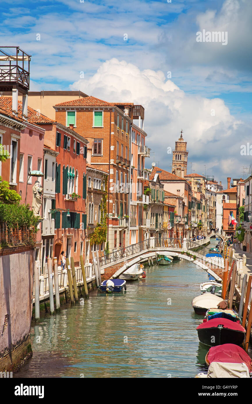 Rues de la vieille ville de Venise, Italie Banque D'Images