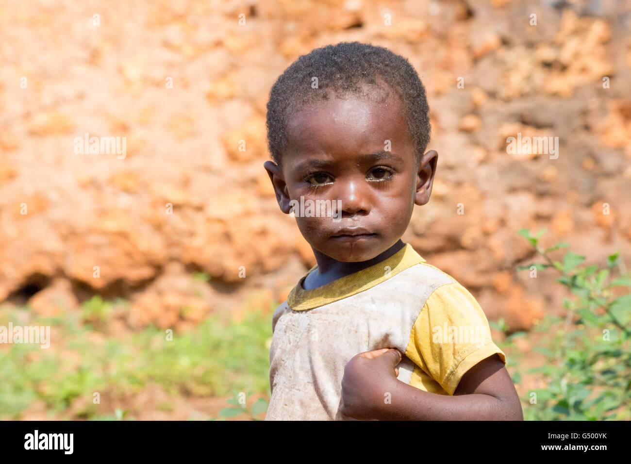 La Tanzanie, Zanzibar, Nungwi, Enfant Africain Banque D'Images