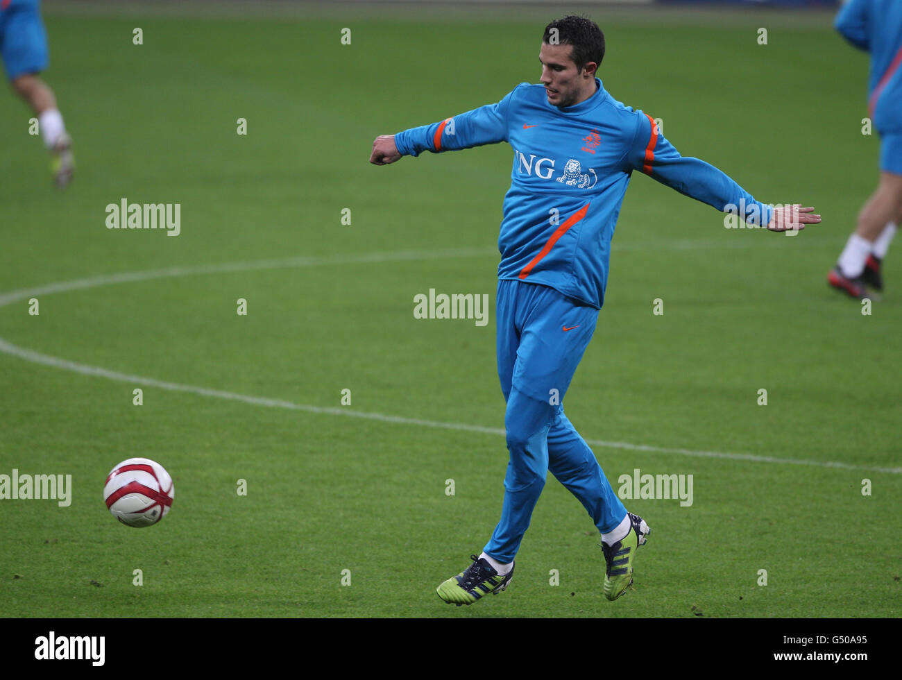 Football - match amical - Angleterre / Pays-Bas Les Pays-Bas - Session de formation - Stade de Wembley Banque D'Images