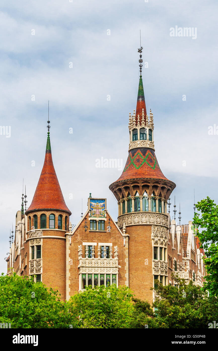 Attractions touristiques de Barcelone, les architectures traditionnelles à Barcelone, Catalogne, Espagne. Banque D'Images