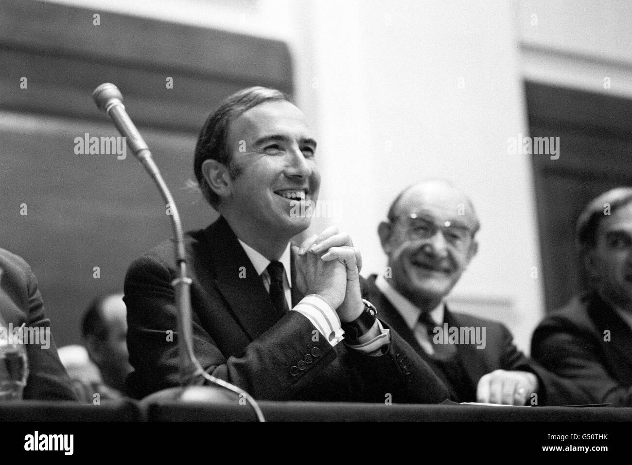 Norman St. John Stevas lors d'une réunion de protestation à Londres contre l'antisémitisme russe. Banque D'Images