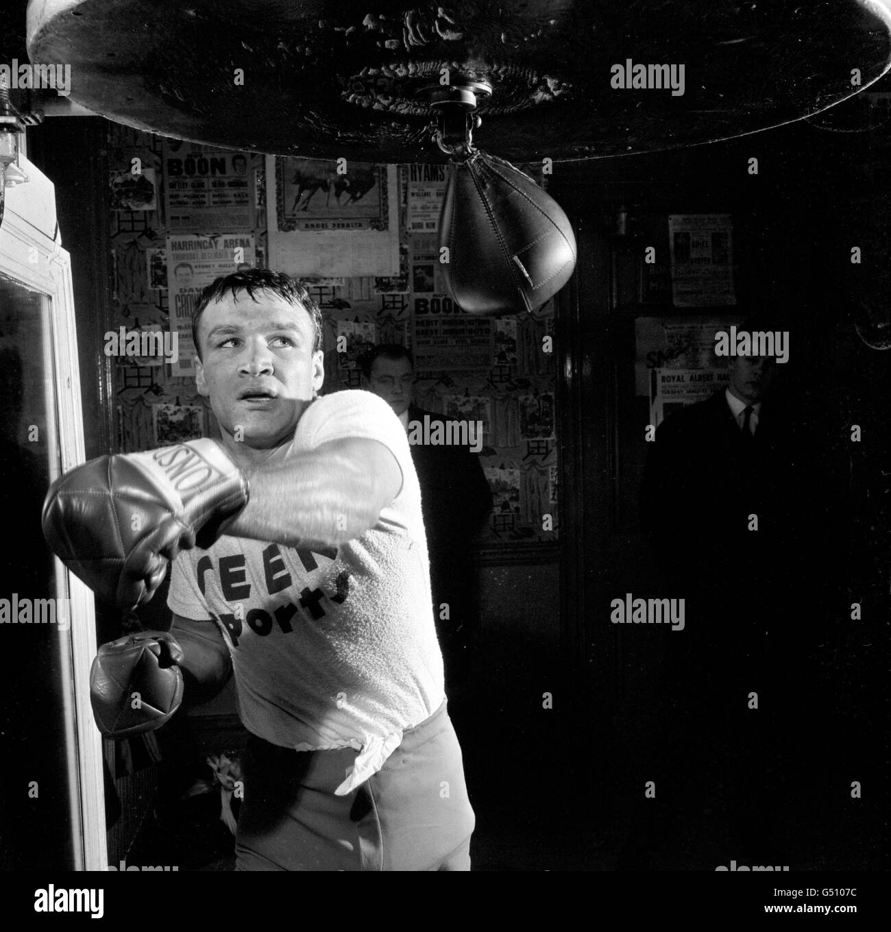 Boxe - Dave Charnley Formation - Thomas Becket un gymnase, Londres Banque D'Images