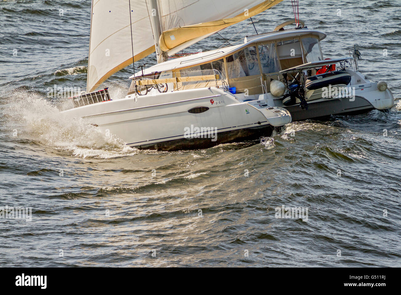 Location de pris dans une mer agitée Fjord d'Oslo, Norvège Banque D'Images